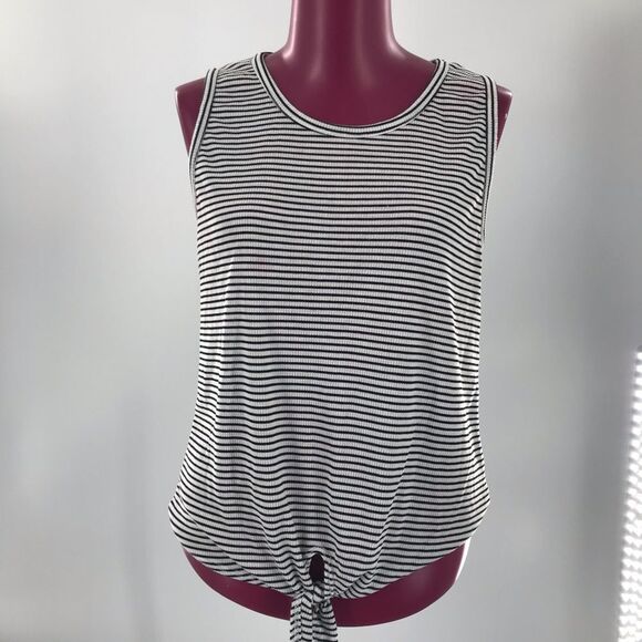 Caution To The Wind Knotted Striped Tank - Picture 1 of 5